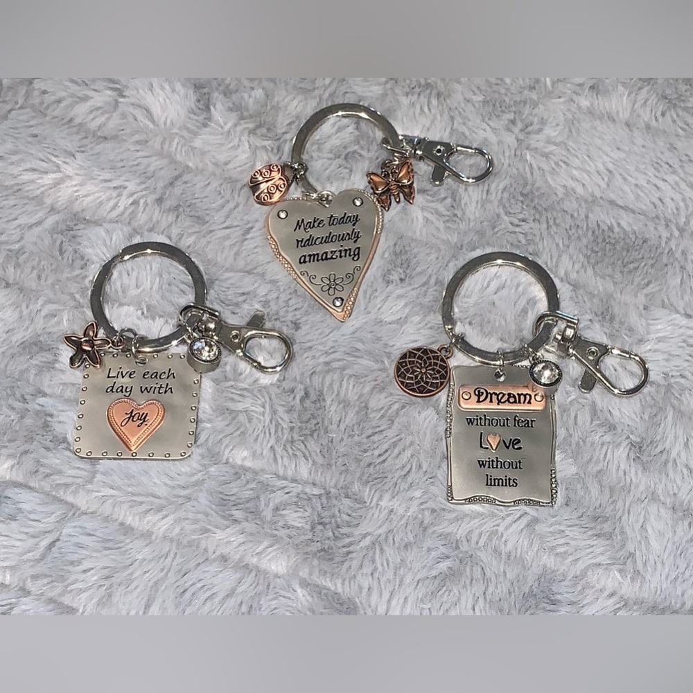 Silver and Copper KeyChains (sold as a bundle) *NWOT*